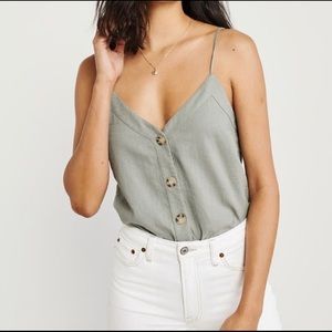 Abrecombie & Fitch Mint Green Linen Top